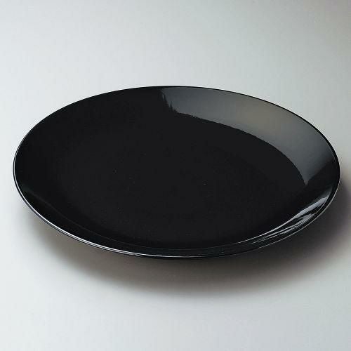 黒釉10号丸皿 φ32×3.5cm 233-069