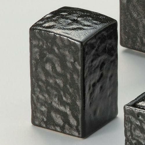 瀬戸黒四角カラシ入 5.5×5.5×5cm 285-049
