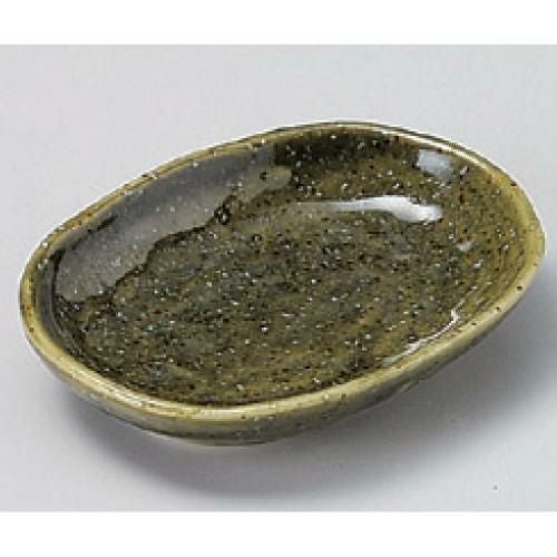 小皿 織部小判小皿