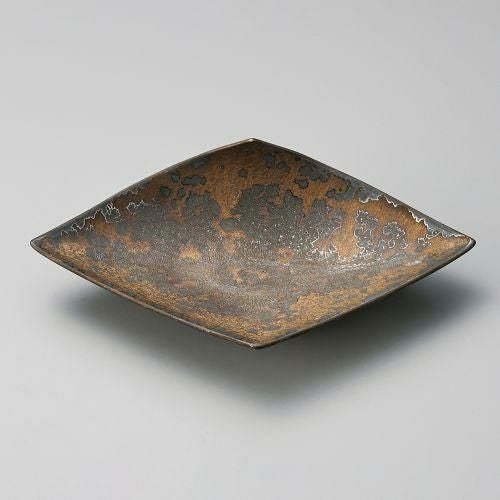 金結晶富士型鉢 24×14×7cm 037-169