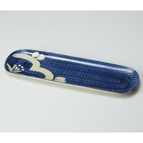 片椿ナデ角さんま皿 33.7×11.4×1.6cm 135-179