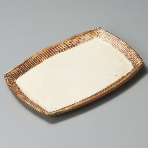 渕荒横彫長方皿(小) 18×12.5×1.8cm 140-149