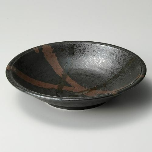 煌き黒盛皿 φ28.7×6cm 245-029