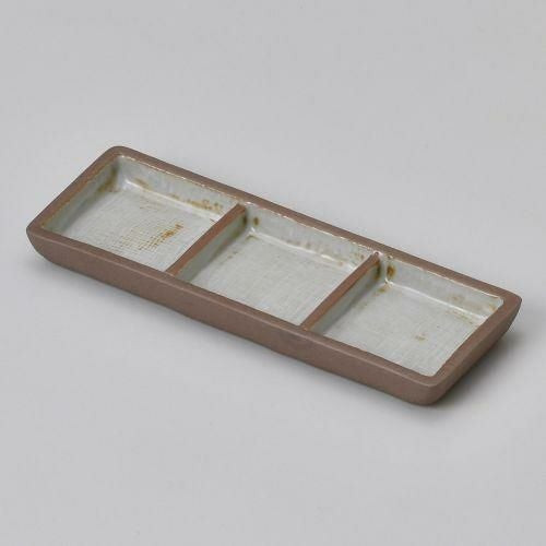 赤土粉引き三品皿 16.5×6×1.5cm 305-298/295-239