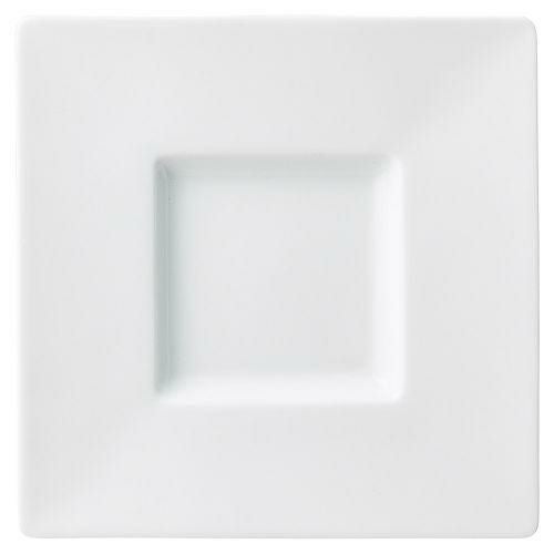 白磁プリムプレートM 18×18×2.4cm 482-019