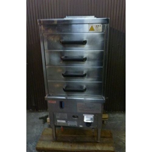 中古】引出型蒸し器 タニコー GM-3S 幅740×奥行750×高さ890/990 【送料