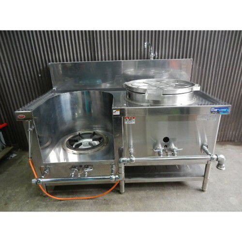 中古】中華レンジ(特) マルゼン 幅1300×奥行750×高さ800 LPG(プロパン