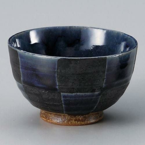 藍市松夏目4.5丼 φ13.5×8.5cm 328-249