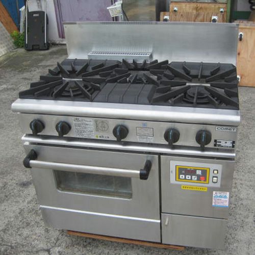 中古】ガスレンジ コメットカトウ XY-960F1 幅900×奥行600×高さ800