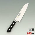 INOX ツバ付 三徳包丁 180 堺實光