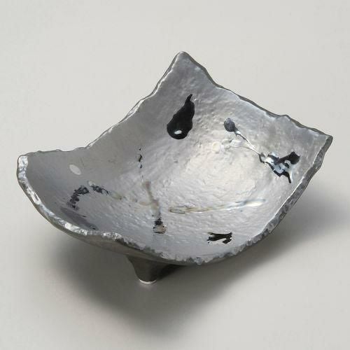 ラスター一珍三ツ足ちぎり向付 18.5×13×6.7cm 039-249