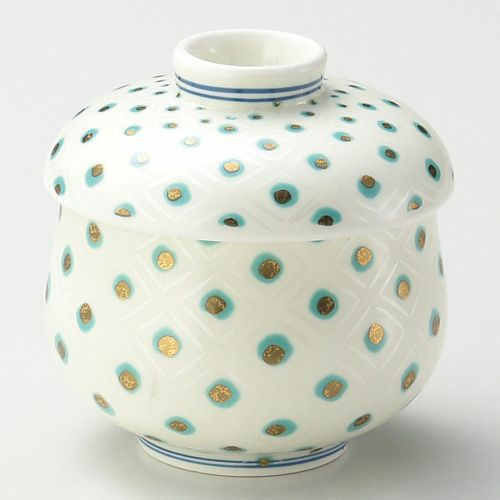 銀彩緑間取むし φ8.2×8.5cm 112-049