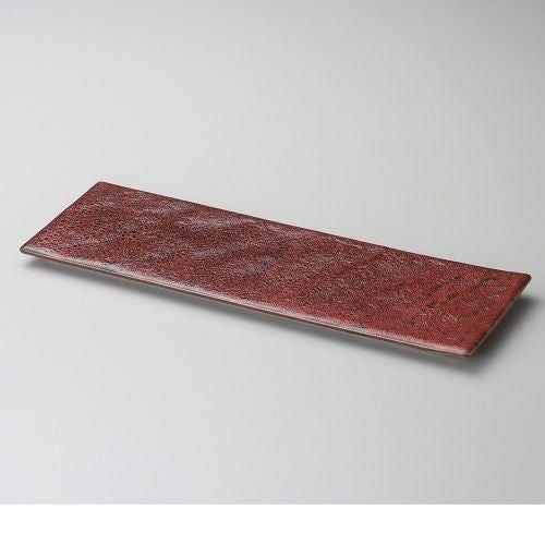 赤柚子天目36cm長角皿 35.7×12×1.3cm 134-149