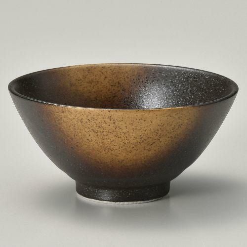 金茶吹平成茶碗 φ12×6cm 365-338352-469