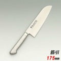 モナカ ツバ付 三徳包丁 175 堺實光