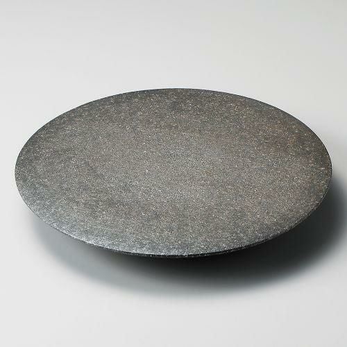 黒窯変8.0高台皿 φ24×4.2cm 206-188