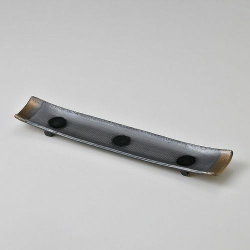 黒吹金彩14号細前菜皿 44.5×9×3cm 233-259
