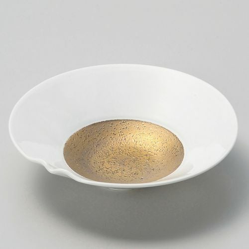 金彩片口平鉢 φ14.5×4cm 052-019