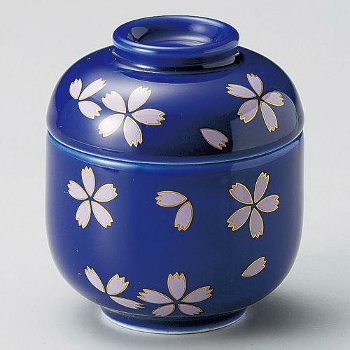 藍染桜ふぶきミニむし碗 φ7.1×8cm 118-149