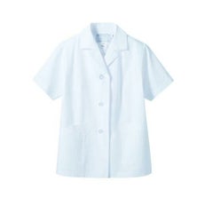 調理衣 レディス 半袖 1-402 (白)