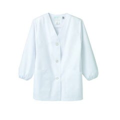 調理衣 レディス 長袖 1-411 (白)