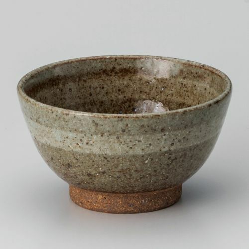 土灰釉白刷毛毛料 φ13×7cm 346-099