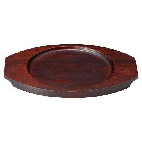 ブラックセラム丸グラタン敷台(大) 23×17×1.5cm(内寸φ14.5cm) 537-219