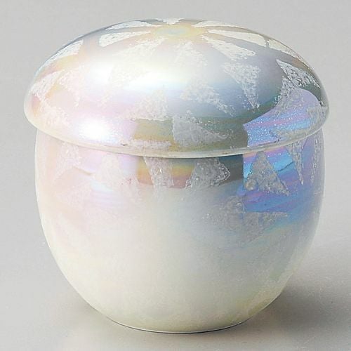 ラスター銀彩二色吹むし碗(小) φ6.5×7cm 116-109