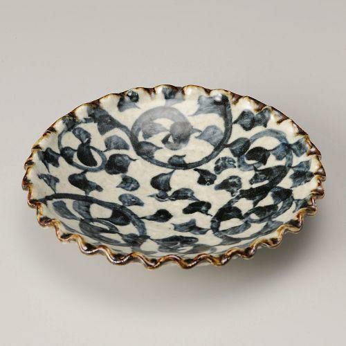 タコ唐草波型6.5皿 φ20×4cm 224-149