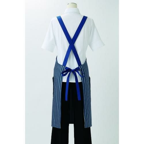 エプロン 兼用 5-853 (ブルーストライプ/ネイビー)