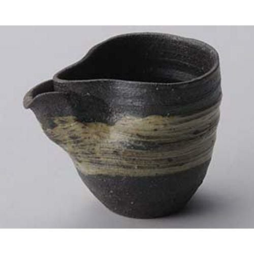 灰刷毛目冷酒器 12×9×10cm(290cc) 273-099