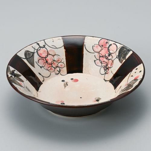 まほろばアメ反盛鉢 φ20.5×5.2cm 254-069