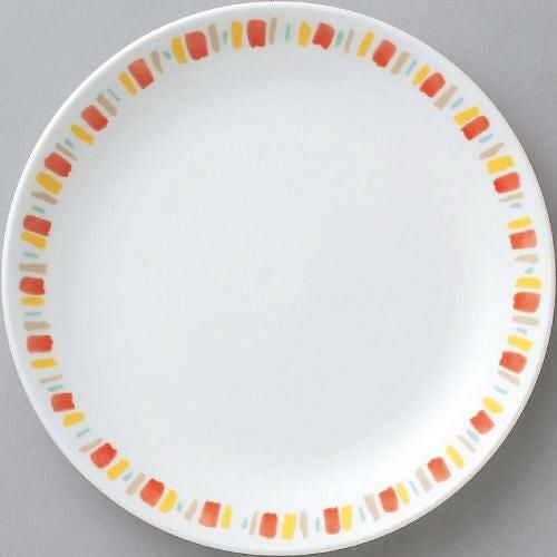 ダイヤセラム (強化) オレンジ十草 メタ 9吋 大皿 /10枚入/洋食器