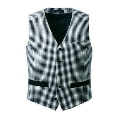 ベスト メンズ BG6602-0 (黒チェック)