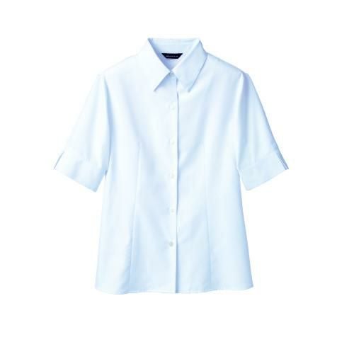 ブラウス レディス 5分袖 BK2162-2 (白)