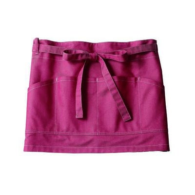 サロンエプロン 兼用 BW9503-43 (レッド/チャコールストライプ)