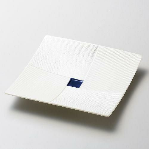 市松掘り正角6.0皿 17.5×17.5×2.2cm 190-039