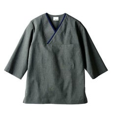 プルオーバー 兼用 ７分袖 OV6502-8 (グレー/ネイビー)