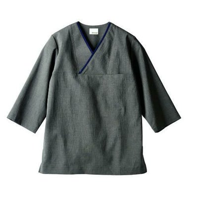 プルオーバー 兼用 ７分袖 OV6502-8 (グレー/ネイビー)