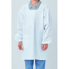 カッポウ型給食衣 児童用長袖 PE401-2 (白)