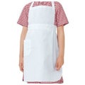 胸あてエプロン 児童用 PE501-2 (白)