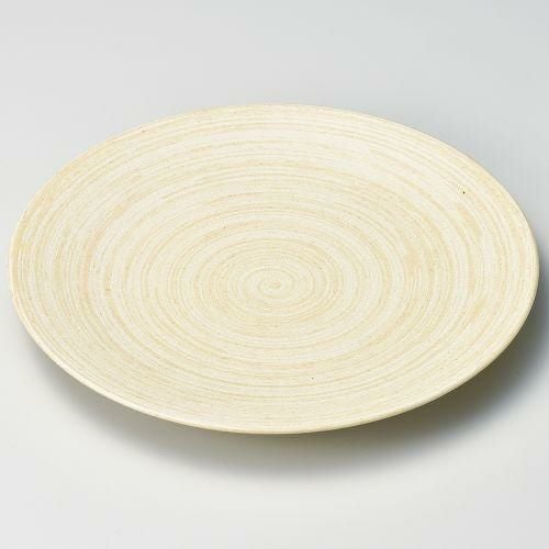 粉引き渦31cm丸皿 φ31×3.2cm 170-149