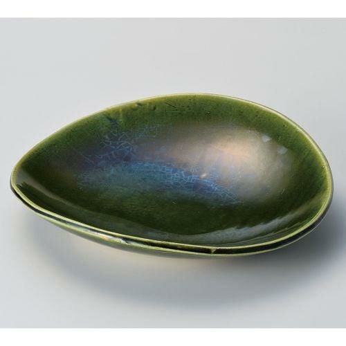 織部楕円たわみ9寸皿 27×25.5×5.7cm 249-119
