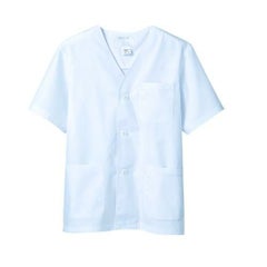 調理衣 メンズ 半袖 1-612 (白)