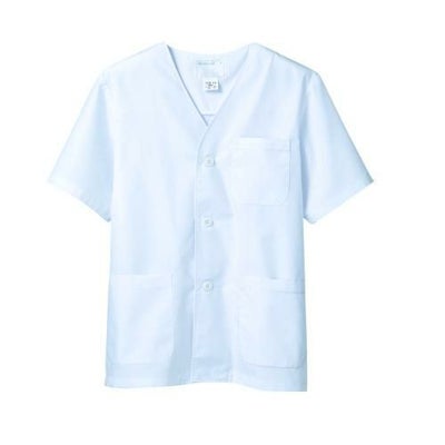 調理衣 メンズ 半袖 1-612 (白)