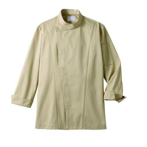 コックコート 兼用 長袖 6-1015 (ベージュ) SS～3L
