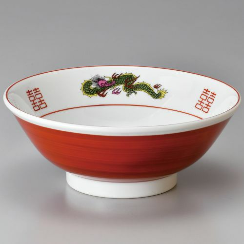 赤巻三ツ竜6.8高台丼 φ21.4×8.6cm/605-239