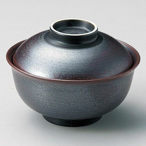 鉄砂反型円菓子碗(大) φ13×8.5cm 111-159
