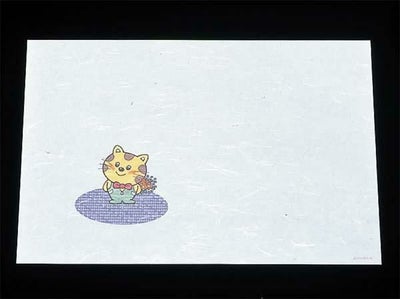 尺三 懐石まっと 抗菌遠赤和紙(100枚入)WO-02 ねこちゃん