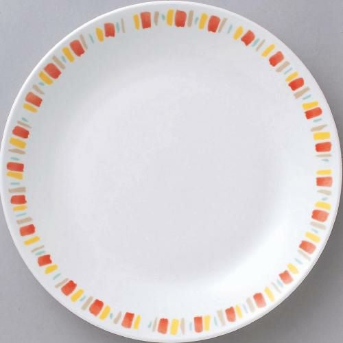 ダイヤセラム (強化) オレンジ十草 メタ 10吋 大皿 /10枚入/洋食器/パーティ大皿